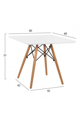ΤΡΑΠΕΖΙ MINIMAL KID 60X60X51Yεκ. ΛΕΥΚΟ HM8452.01