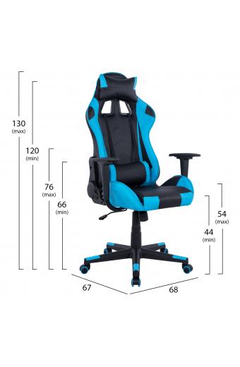 ΠΟΛΥΘΡΟΝΑ GAMING WINTER HM1137.08 ΜΑΥΡΟ-ΣΙΕΛ PU 68Χ67Χ130 ΕΚ