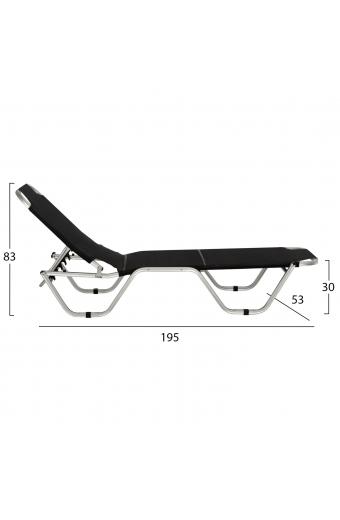 ΞΑΠΛΩΣΤΡΑ ΕΠΑΓΓΕΛΜΑΤΙΚΗ ΑΛΟΥΜΙΝΙΟΥ WALDO HM5071.90 ΜΑΥΡΗ 195x53-60x30Yεκ.