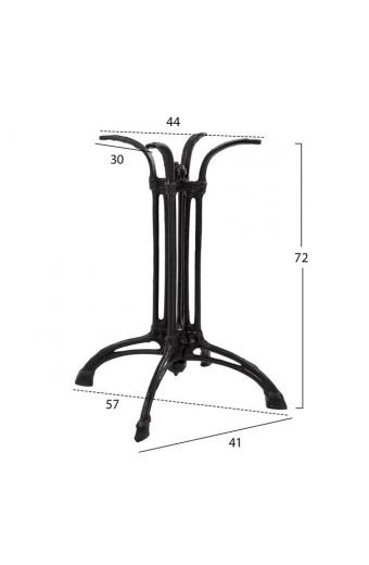 ΒΑΣΗ ΑΠΟ ΜΑΝΤΕΜΙ HM444 4ΝΥΧΗ ΣΕ ΜΑΥΡΟ ΧΡΩΜΑ 57X57X72