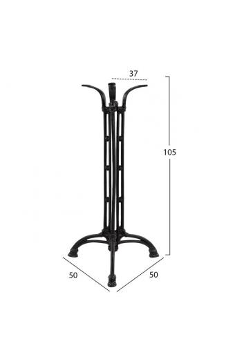 ΒΑΣΗ BAR ΑΠΟ ΜΑΝΤΕΜΙ HM446 3ΝΥΧΗ ΣΕ ΜΑΥΡΟ ΧΡΩΜΑ 50X50X105