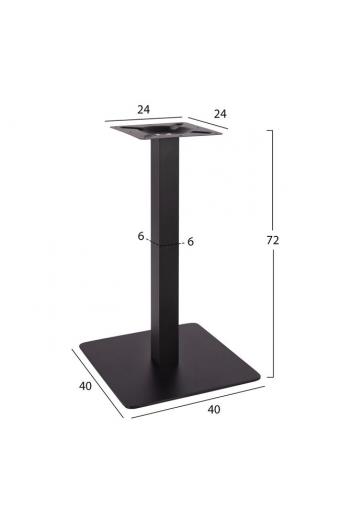 ΒΑΣΗ ΜΕΤΑΛΛΙΚΗ ΜΑΥΡΗ ΜΑΤ 40X40X72Υεκ. HM414.11