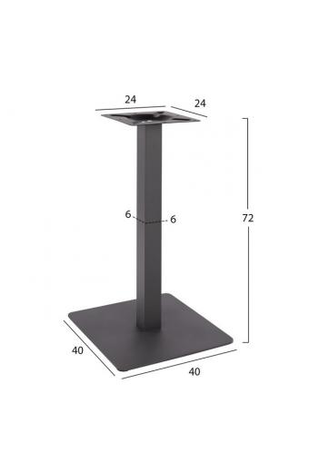 ΒΑΣΗ ΜΕΤΑΛΛΙΚΗ ΓΚΡΙ 40X40X72Υεκ. HM414.20