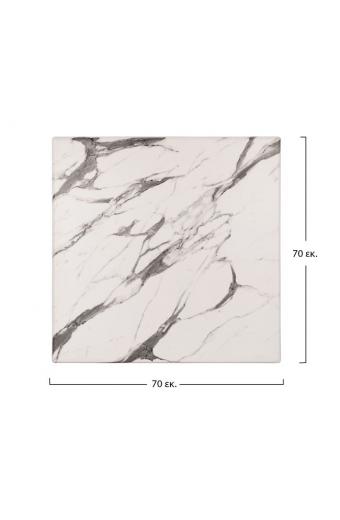 ΕΠΙΦΑΝΕΙΑ ΤΡΑΠΕΖΙΟΥ WERZALIT 70Χ70Χ3.5εκ. MARBLE WHITE-GREY 5657 HM5230.11