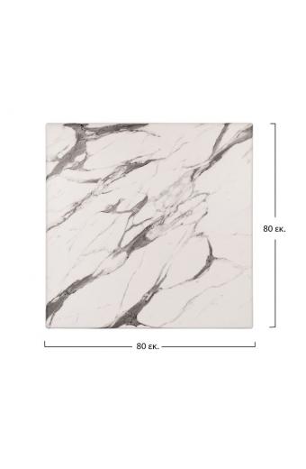 ΕΠΙΦΑΝΕΙΑ ΤΡΑΠΕΖΙΟΥ WERZALIT 80Χ80Χ3.5εκ. MARBLE WHITE-GREY 5657 HM5231.11