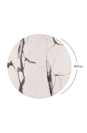 ΕΠΙΦΑΝΕΙΑ ΤΡΑΠΕΖΙΟΥ Φ70Χ2.5εκ. WERZALIT MARBLE WHITE-GREY 5657 HM5228.11