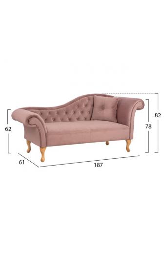 ΑΝΑΚΛΙΝΔΡΟ T.CHESTERFIELD ΣΑΠΙΟ ΜΗΛΟ ΒΕΛΟΥΔΟ NIOVI HM3008.05 ΔΕΞΙ ΜΠΡΑΤΣΟ 187x61x82Y