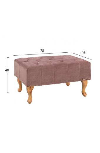 ΤΑΜΠΟΥΡΕ T.CHESTERFIELD EMMA HM226.05 ΣΑΠΙΟ ΜΗΛΟ ΒΕΛΟΥΔΟ-ΠΟΔΙΑ ΣΕ ΦΥΣΙΚΟ 78x46x40Y