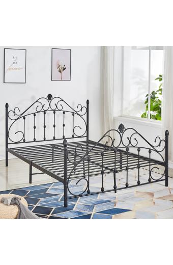 ΚΡΕΒΑΤΙ ΜΕΤΑΛΛΙΚΟ MADEN 150x200 εκ. ΜΑΥΡΟ ΧΡΩΜΑ HM576.01