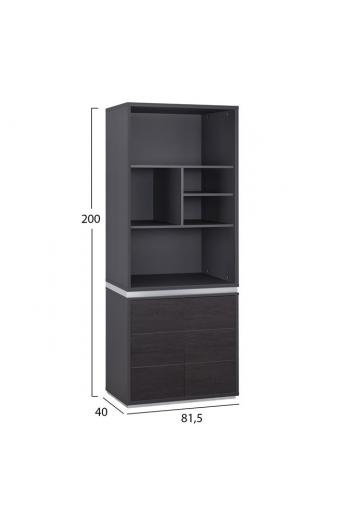 ΒΙΒΛΙΟΘΗΚΗ ΓΡΑΦΕΙΟΥ ΕΠΑΓΓΕΛΜΑΤΙΚΗ ROSEWOOD HM2090 81,5Χ40Χ200Υ εκ.
