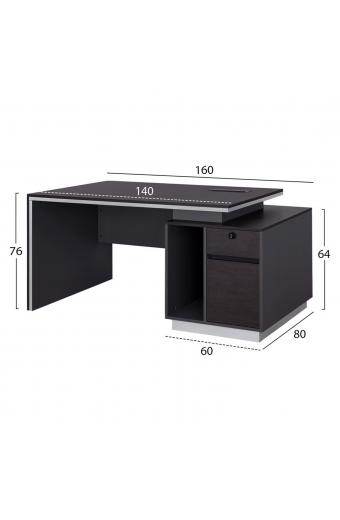 ΓΡΑΦΕΙΟ ΕΠΑΓΓΕΛΜΑΤΙΚΟ ΜΕ ΔΕΞΙΟ ΝΤΟΥΛΑΠΙ ROSEWOOD HM2087R 160X80X76Υ εκ.