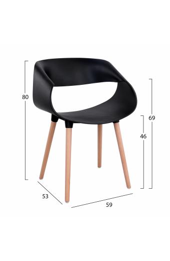 ΠΟΛΥΘΡΟΝΑ ΠΟΛΥΠΡΟΠΥΛΕΝΙΟΥ MAGGIE HM8600.02 ΣΕ ΜΑΥΡΟ ΧΡΩΜΑ 59x53x80Υ εκ.