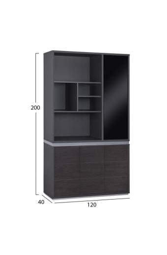 ΒΙΒΛΙΟΘΗΚΗ ΓΡΑΦΕΙΟΥ ΕΠΑΓΓΕΛΜΑΤΙΚΗ ROSEWOOD HM2091R 120Χ40Χ200Υ εκ.