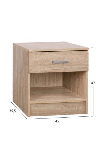 ΚΟΜΟΔΙΝΟ ΜΕ 1 ΣΥΡΤΑΡΙ LANEY SONAMA 45x35,5x47Υ εκ. HM2345.01