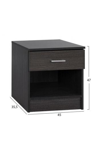 ΚΟΜΟΔΙΝΟ ΜΕ 1 ΣΥΡΤΑΡΙ LANEY ZEBRANO 45x35,5x47Υ εκ. HM2345.02