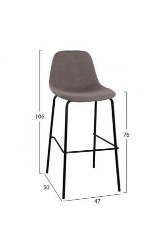 ΣΚΑΜΠΟ VINCENT HM8579.03 ΜΕ ΜΕΤΑΛΛΙΚΟ ΣΚΕΛΕΤΟ ΚΑΙ ΥΦΑΣΜΑ ΣΕ ΚΑΦΕ ΧΡΩΜΑ 47Χ50Χ106Υεκ.