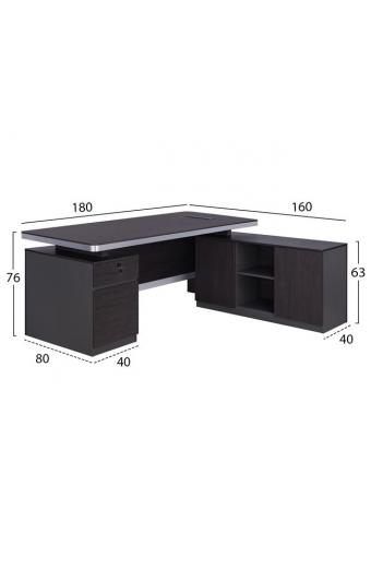 ΕΠΑΓΓΕΛΜΑΤΙΚΟ ΓΡΑΦΕΙΟ ΔΕΞΙΑ ΓΩΝΙΑ HM2092R ROSEWOOD 180X160X76Y εκ.