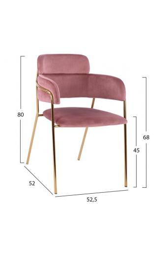 ΠΟΛΥΘΡΟΝΑΚΙ KELSO HM8521.02 ΒΕΛΟΥΔΟ ΣΑΠΙΟ ΜΗΛΟ & ΕΠΙΧΡΥΣΟ ΠΟΔΙ 52,5x52x80Υ εκ.