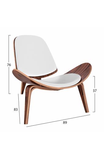 ΠΟΛΥΘΡΟΝΑ SUPERIOR PLUS HM1128.13 ΚΑΡΥΔΙ ΜΕ ΛΕΥΚΟ ΜΑΞΙΛΑΡΙ PU 89x83x76Y εκ.