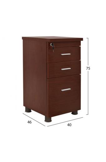 ΣΥΡΤΑΡΙΕΡΑ ΓΡΑΦΕΙΟΥ VANCE ΕΠΑΓΓΕΛΜΑΤΙΚΗ WENGE HM2049.12 40X46X75Υ εκ.