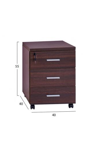 ΣΥΡΤΑΡΙΕΡΑ ΓΡΑΦΕΙΟΥ VANCE ΕΠΑΓΓΕΛΜΑΤΙΚΗ WENGE HM2048.12 40X40X55Υ εκ.