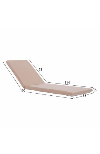 ΜΑΞΙΛΑΡΙ ΞΑΠΛΩΣΤΡΑΣ POLYESTER CHIOS ΜΠΕΖ HM11234.01P 192x58x6 εκ.