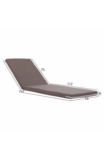 ΜΑΞΙΛΑΡΙ ΞΑΠΛΩΣΤΡΑΣ POLYESTER CHIOS ΓΚΡΙ HM11234.10P 192x58x6 εκ.