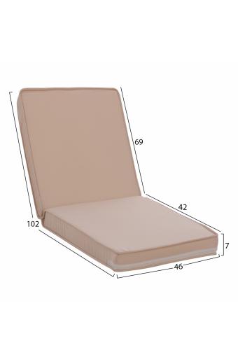 ΜΑΞΙΛΑΡΙ ΚΑΡΕΚΛΑΣ ΜΕ ΠΛΑΤΗ POLYESTER CHIOS ΜΠΕΖ HM11238.01P 110X46X6κ.