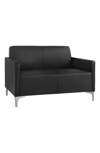 ΚΑΝΑΠΕΣ 2ΘΕΣΙΟΣ NELLIE HM3159.21 ΜΕ ΜΑΥΡΟ PU 113x71x71Υ εκ.