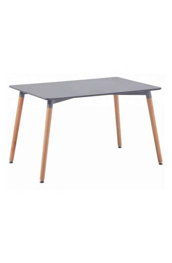 ΤΡΑΠΕΖΙ MINIMAL HM008.10 ΓΚΡΙ ΜΕ ΞΥΛΙΝΑ ΠΟΔΙΑ ΟΞΙΑ 120X80X73Υ εκ.