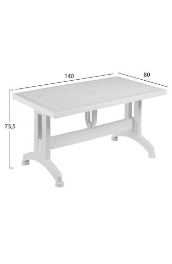 ΤΡΑΠΕΖΙ ΠΟΛΥΠΡΟΠΥΛΕΝΙΟΥ CORNWALL HM5738.01 ΛΕΥΚΟ 140X80X73.5Yεκ.