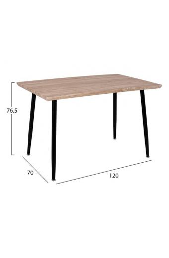 ΣΕΤ 5ΤΜΧ ΤΡΑΠΕΖΙ SONAMA & ΚΑΡΕΚΛΕΣ VANESSA ΜΑΥΡΟ ΧΡΩΜΑ HM11024.02 120x70x76.5 cm
