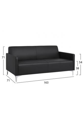 ΣΕΤ 2 ΤΜΧ ΚΑΝΑΠΕΣ 3ΘΕΣΙΟΣ ΚΑΙ 2ΘΕΣΙΟΣ NELLIE HM11274.01 ΜΑΥΡΟ ΧΡΩΜΑ
