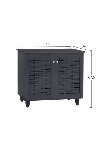 ΠΑΠΟΥΤΣΟΘΗΚΗ-ΝΤΟΥΛΑΠΙ ΞΥΛΙΝΗ CASSIOPE HM2208.10 ΓΚΡΙ 77Χ34Χ67.5εκ.