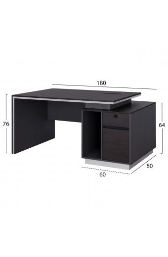 ΓΡΑΦΕΙΟ ΕΠΑΓΓΕΛΜΑΤΙΚΟ ΜΕ ΔΕΞΙΟ ΝΤΟΥΛΑΠΙ ROSEWOOD HM2113R 180X80X76Υ εκ.