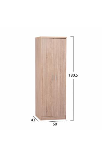 ΠΑΠΟΥΤΣΟΘΗΚΗ ΞΥΛΙΝΗ DAYANNA ΜΕ 6 ΡΑΦΙΑ 60X43X180.5εκ. SONAMA HM2379.02