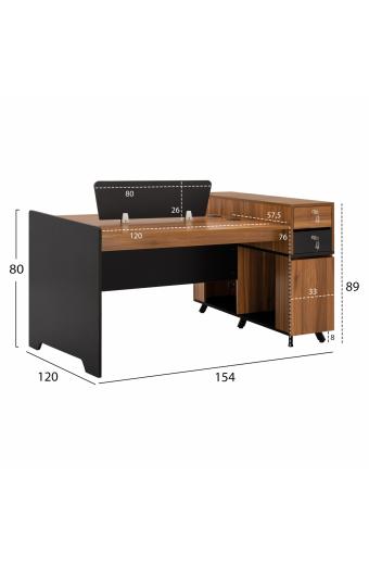 ΕΠΑΓΓΕΛΜΑΤΙΚΟΣ ΣΤΑΘΜΟΣ ΕΡΓΑΣΙΑΣ 2 ΑΤΟΜΩΝ SUPREME HM2374 154X120X89Υ εκ.