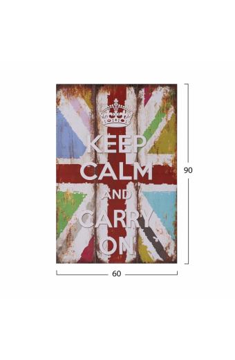 ΠΙΝΑΚΑΣ ΚΑΜΒΑΣ KEEP CALM HM7154.03 60X90X2.5 εκ.