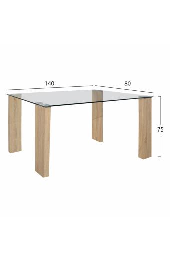 ΣΕΤ ΤΡΑΠΕΖΑΡΙΑ 5ΤΜΧ ΜΕ ΤΡΑΠΕΖΙ MORGAN 140Χ80X75 & ΠΟΛΥΘΡΟΝΕΣ LEAH ΚΥΠΑΡΡΙΣΙ HM11411