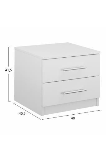 ΚΟΜΟΔΙΝΟ ΜΕΛΑΜΙΝΗΣ CHELSEA HM2220.05 ΛΕΥΚΟ 48x40,5x41,5 εκ.