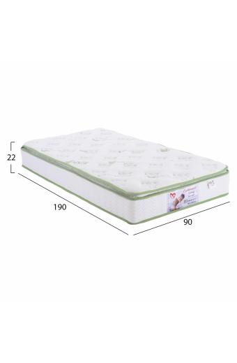 ΣΤΡΩΜΑ CONTINUOUS SPRING ΜΕ ΑΝΩΣΤΡΩΜΑ ALOE VERA 90X190 HM372.11 ΜΟΝΗΣ ΟΨΗΣ