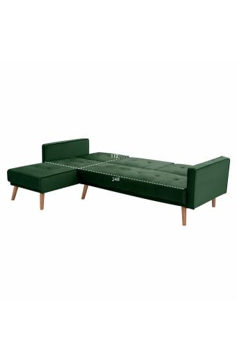 ΚΑΝΑΠΕΣ ΚΡΕΒΑΤΙ ΓΩΝΙΑ ΑΝΑΣΤΡΕΨΙΜΗ TALIA HM3153.03 ΒΕΛΟΥΔΟ ΚΥΠΑΡΙΣΣΙ 267x153x85 εκ.