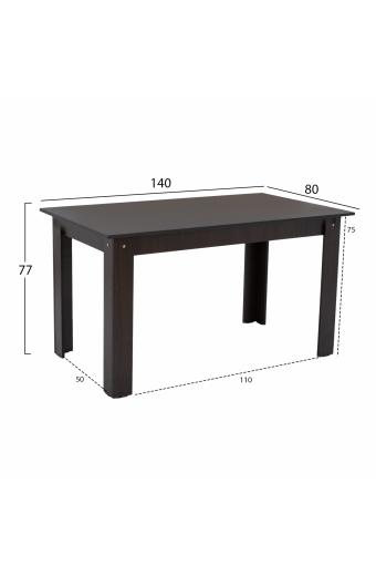 ΤΡΑΠΕΖΙ ΚΟΥΖΙΝΑΣ KELVIN 140x80x77Υεκ. WENGE HM2429.02