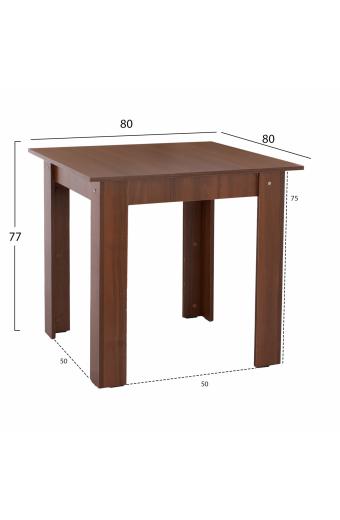 ΤΡΑΠΕΖΙ ΚΟΥΖΙΝΑΣ KELVIN 80x80x77Υεκ. ΚΑΡΥΔΙ HM2427.04