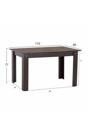 ΤΡΑΠΕΖΙ ΚΟΥΖΙΝΑΣ KELVIN 110x80x77Υεκ. WENGE HM2428.02