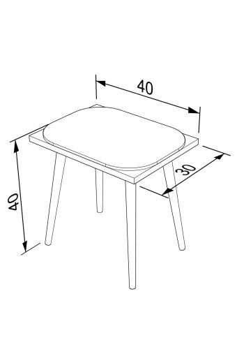 ΣΚΑΜΠΟ ΤΟΥΑΛΕΤΑΣ DAYANITA ΜΕ ΜΑΞΙΛΑΡΙ HM9209 SONAMA ΛΕΥΚΟ 40x30x40Y εκ.