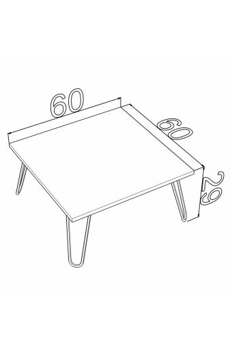 ΤΡΑΠΕΖΙ ΣΑΛΟΝΙΟΥ DIANE HM9180.01 SONAMA ΛΕΥΚΟ 60x60x29Y εκ.