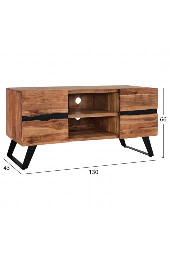 ΕΠΙΠΛΟ TV ALICIA ΜΑΣΙΦ ΞΥΛΟ ΑΚΑΚΙΑΣ ΦΥΣΙΚΟ HM8174.11 130x43x66Y εκ.