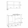 ΣΥΝΘΕΣΗ ΚΟΥΖΙΝΑΣ BLAINE ΜΕΛΑΜΙΝΗ SONAMA-ΛΕΥΚΟ HM2439 120x46-29,2εκ.