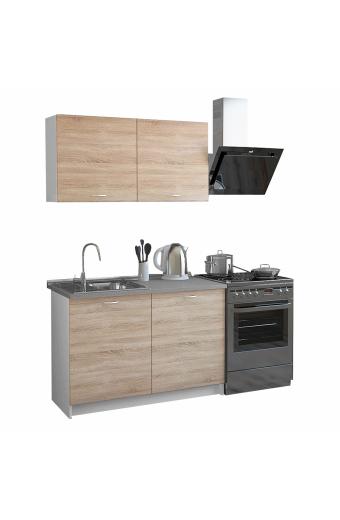 ΣΥΝΘΕΣΗ ΚΟΥΖΙΝΑΣ BLAINE ΜΕΛΑΜΙΝΗ SONAMA-ΛΕΥΚΟ HM2439 120x46-29,2εκ.